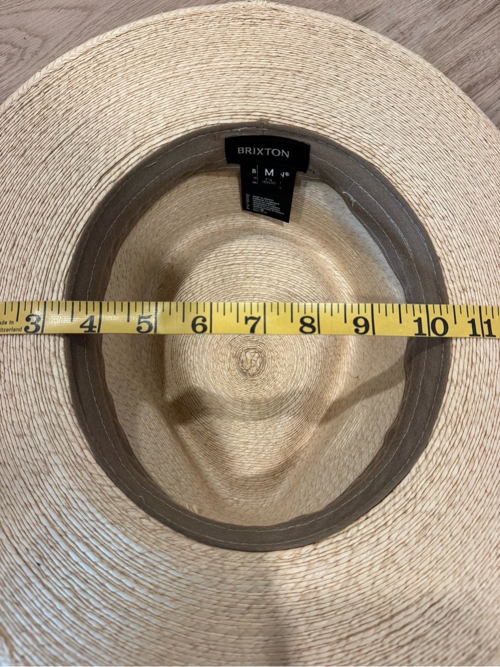 Brixton Marcos Fedora straw hat - Natural - sz Medium - Picture 10 of 10